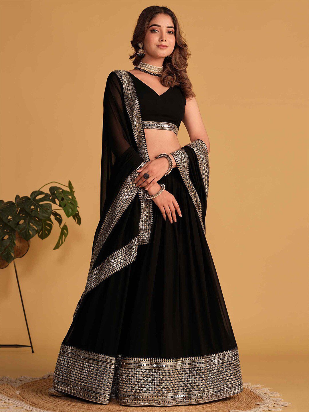 Kalavati's Black Lehenga Choli