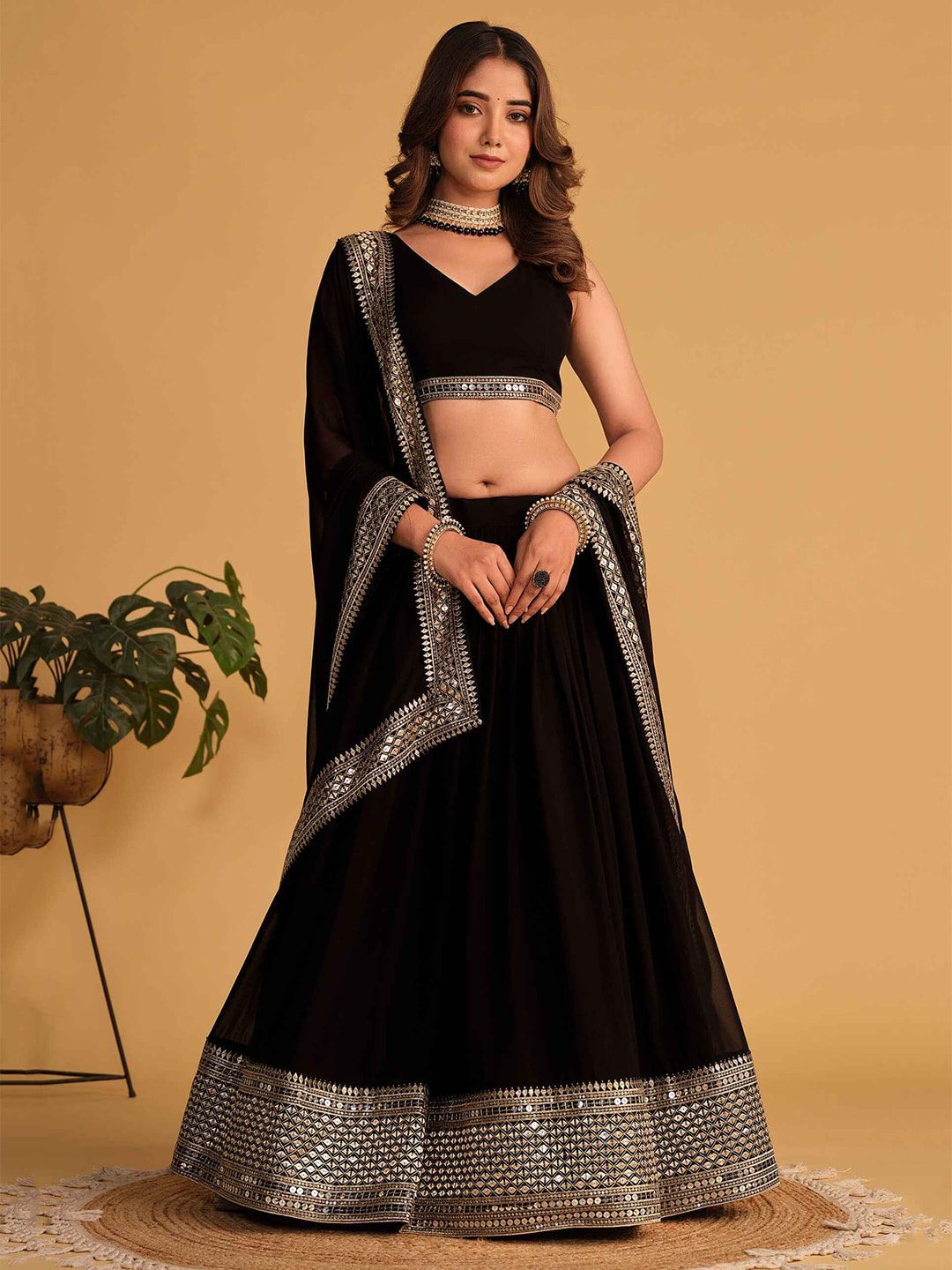 Kalavati's Black Lehenga Choli