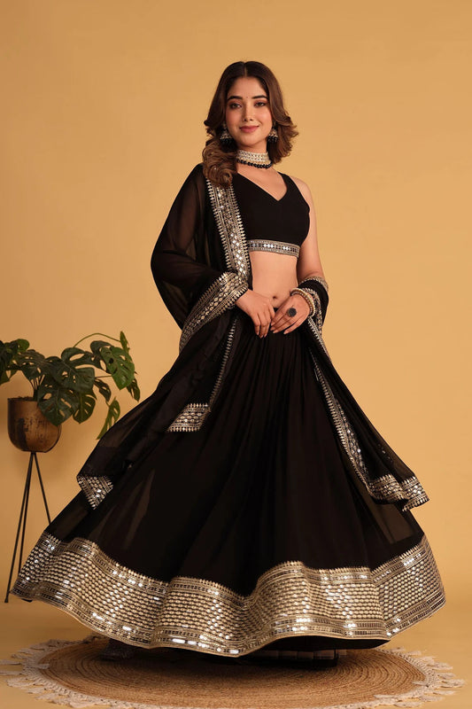 Kalavati's Black Lehenga Choli