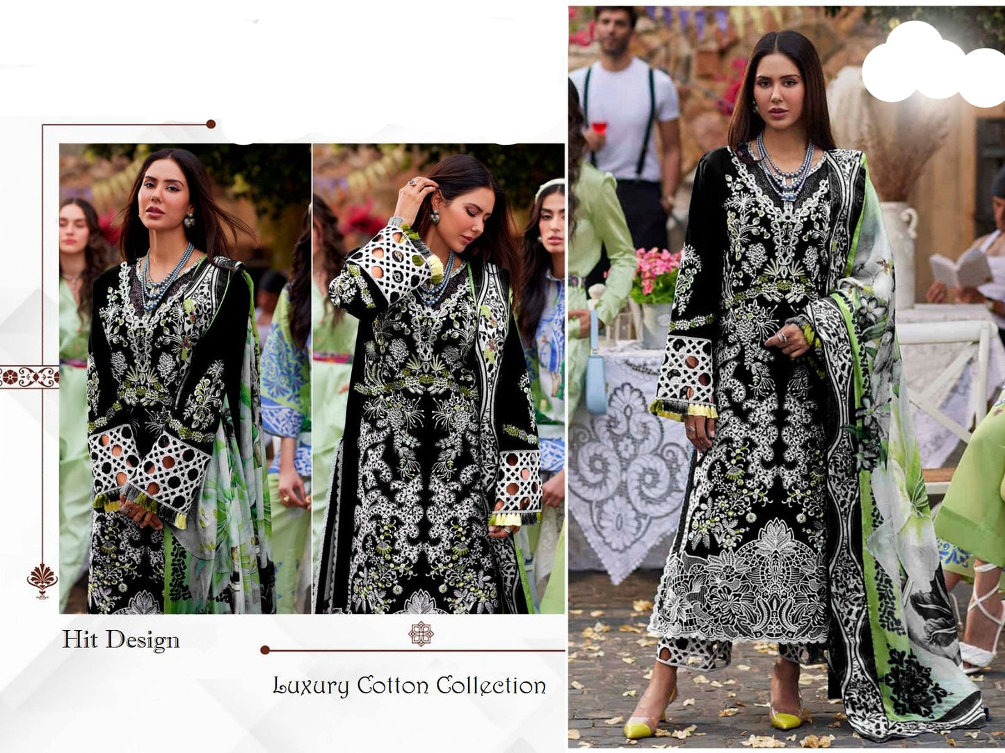 Pakistani Designer Hit Embroidered Lawn Suit