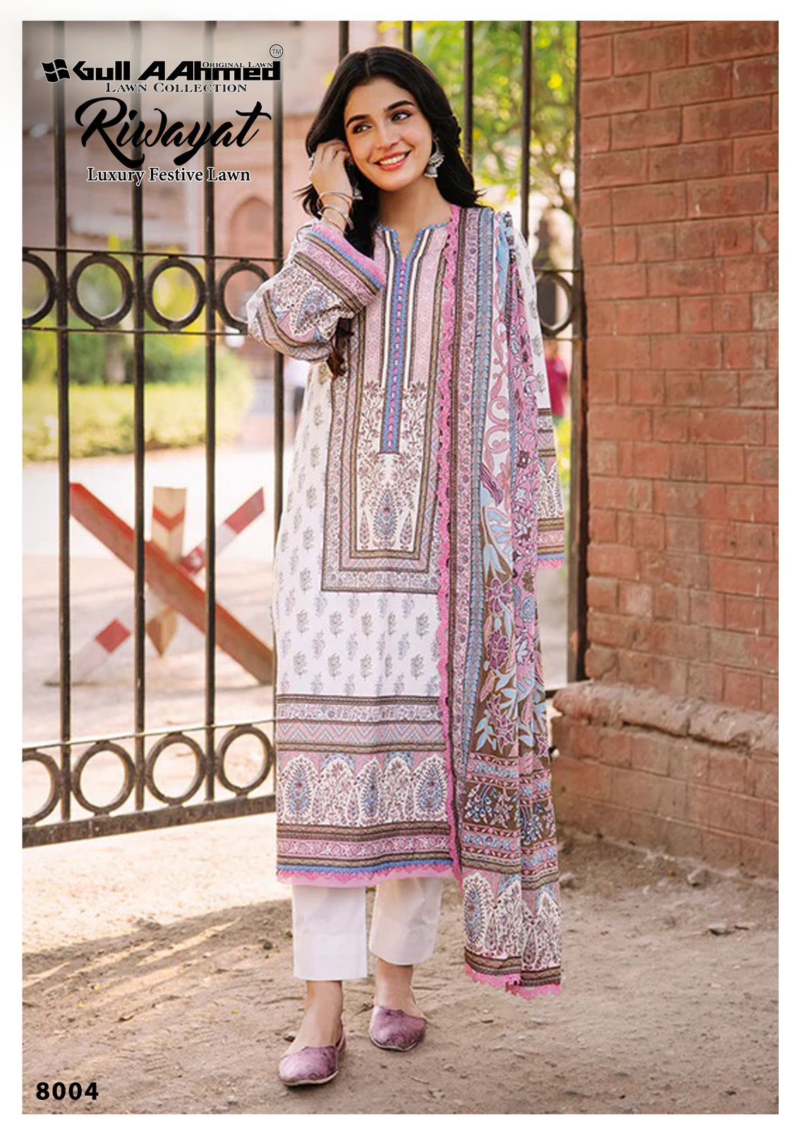 Gul Ahmed Pakistani Designer Pure Lawn Printed Suit