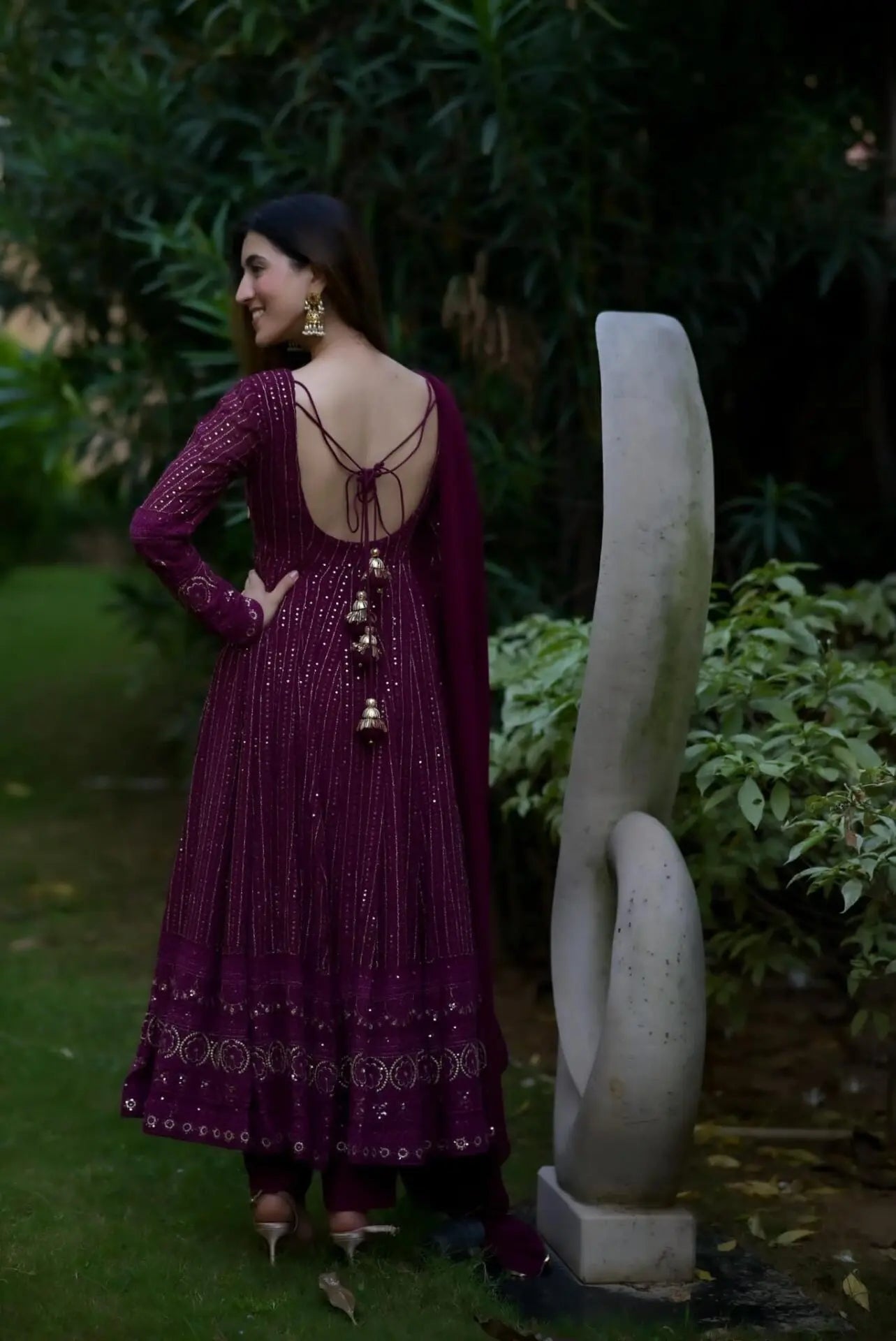 Navya purple embroidered suit set 6039