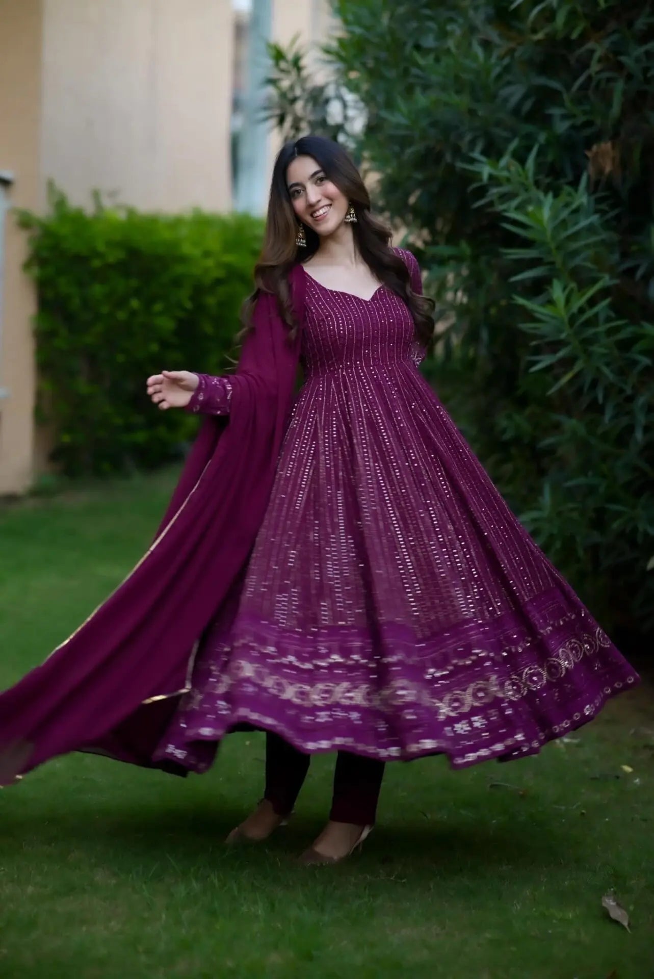 Navya purple embroidered suit set 6039