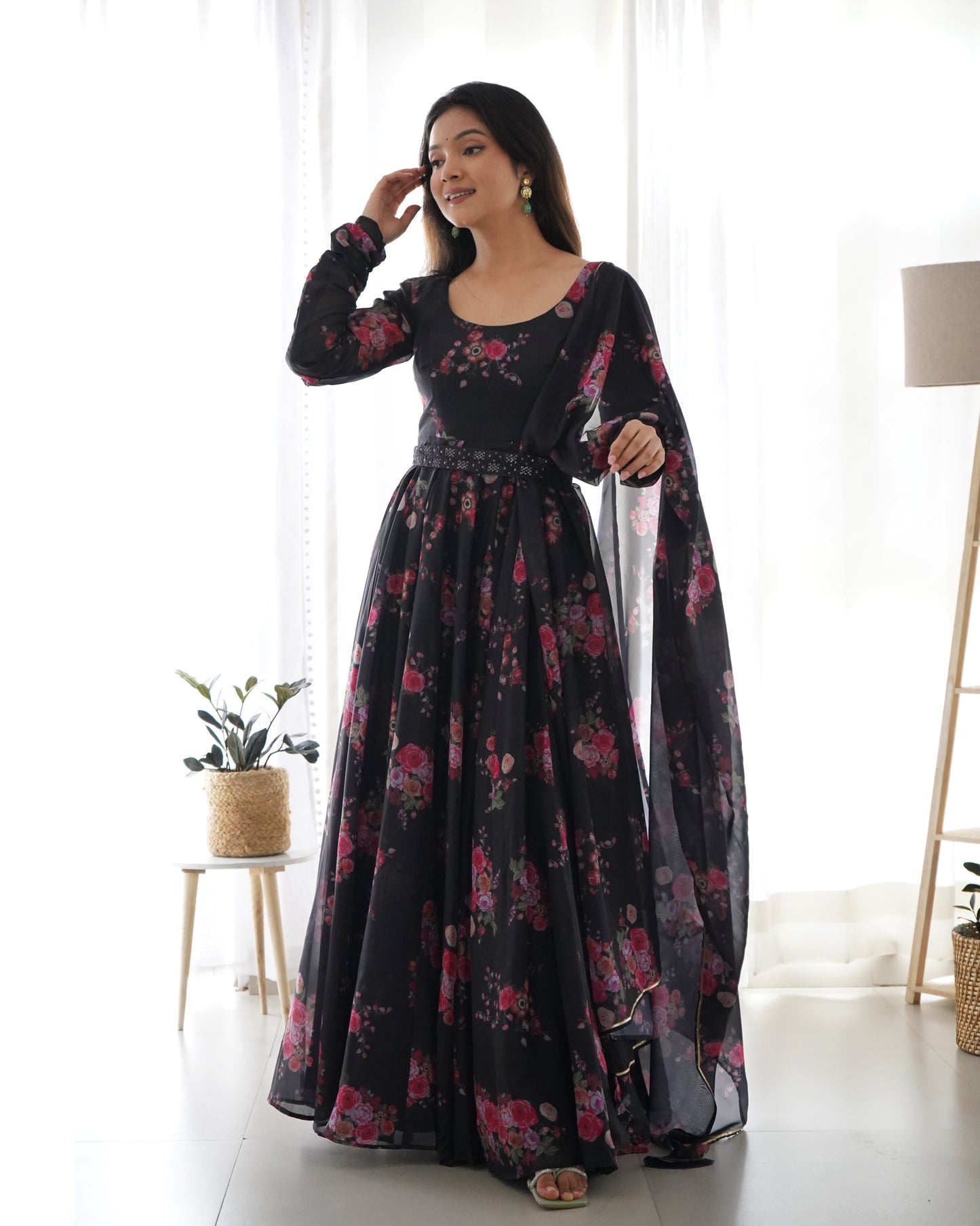 Amita Black Digitally Printed Suit Set