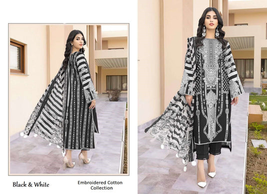 Exclusive Pakistani Designer Embroidered Cotton Lawn Suit