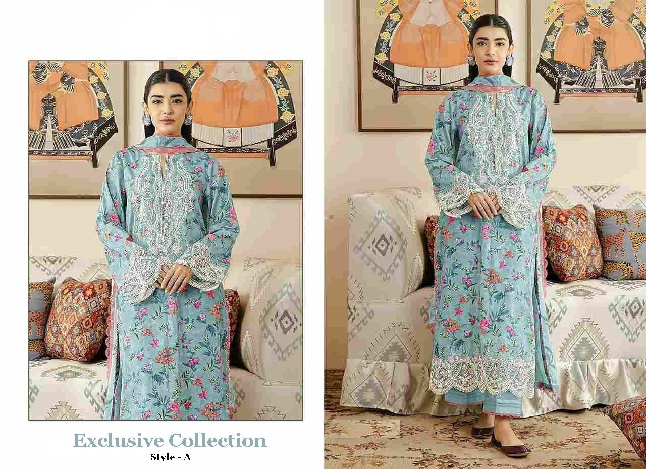 Exclusive Pakistani Designer Embroidered Cotton Lawn Suit