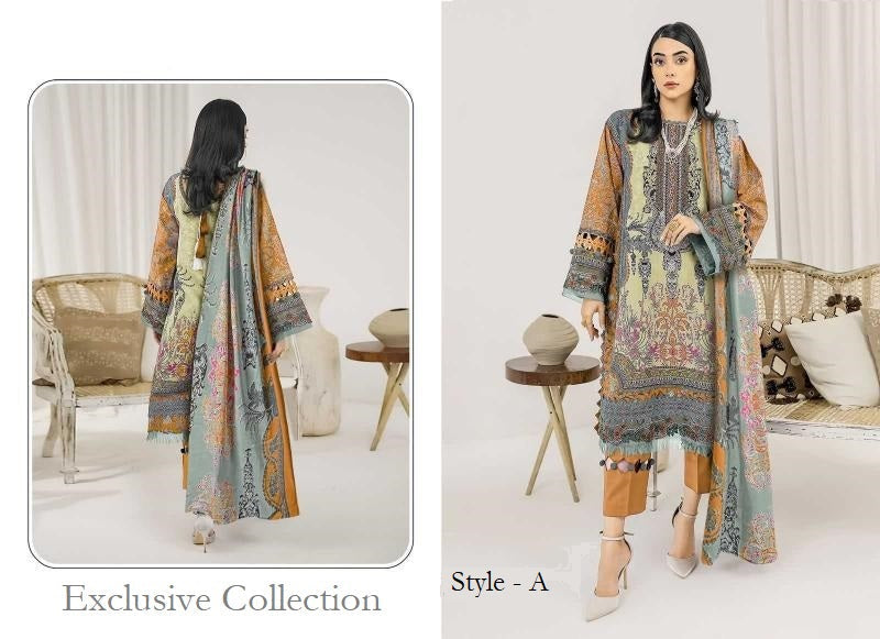 Exclusive Pakistani Designer Embroidered Cotton Lawn Suit