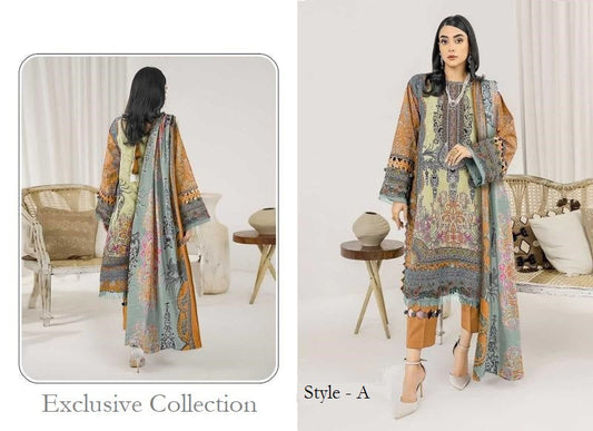 Exclusive Pakistani Designer Embroidered Cotton Lawn Suit