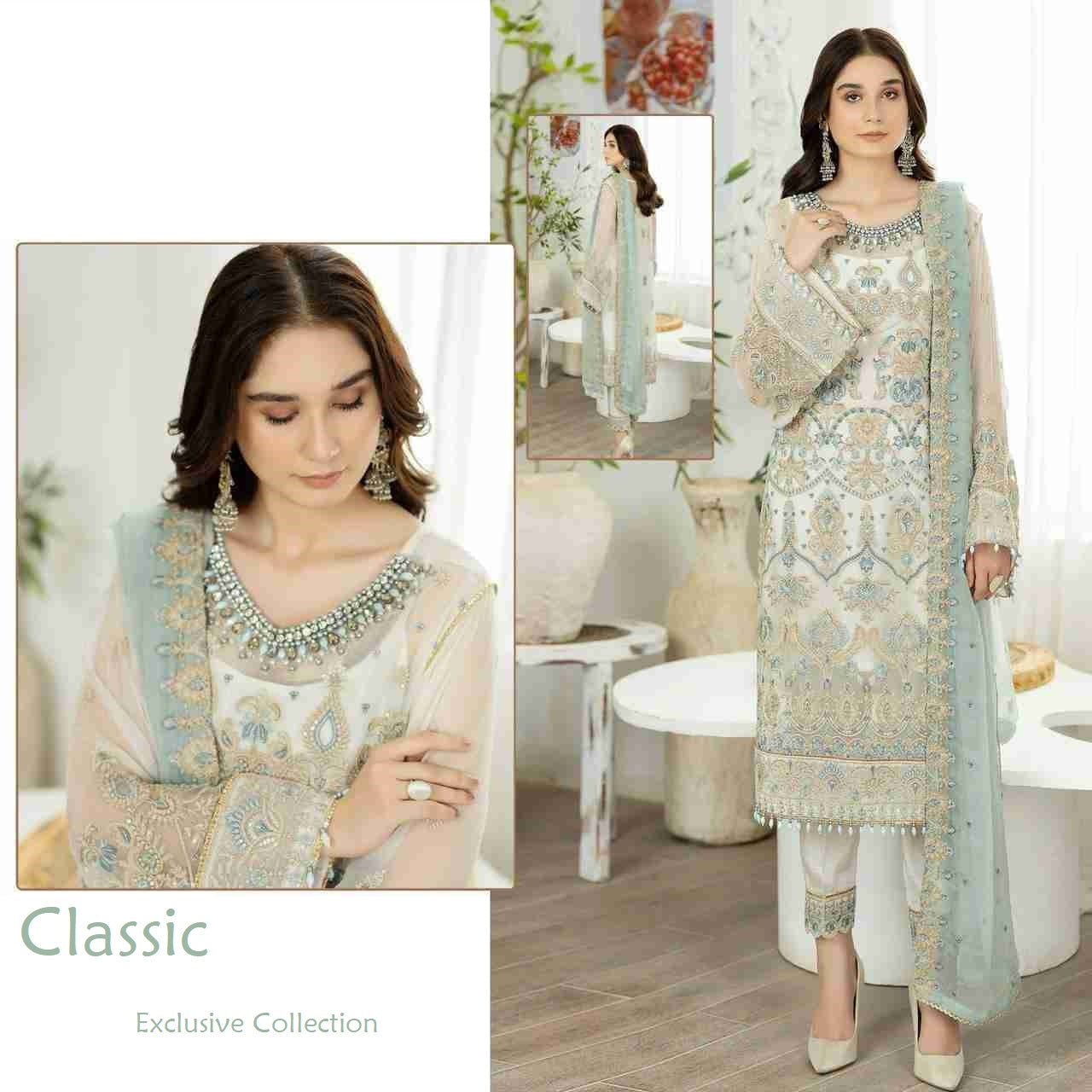 Pakistani Designer Super Hit Luxury Wedding Party Suit