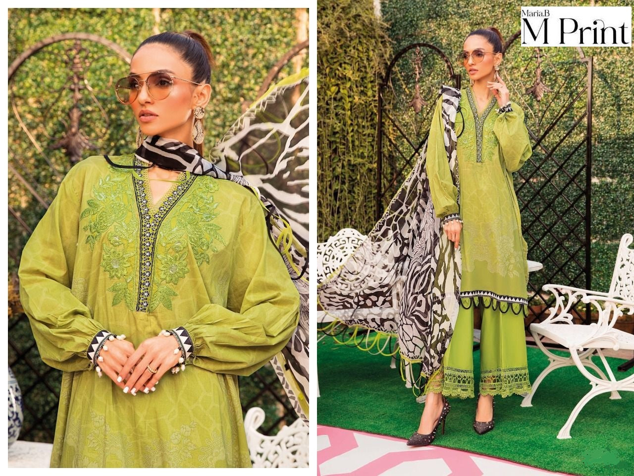 Maria B Mprints Pakistani Designer Hit Embroidered Lawn Suit