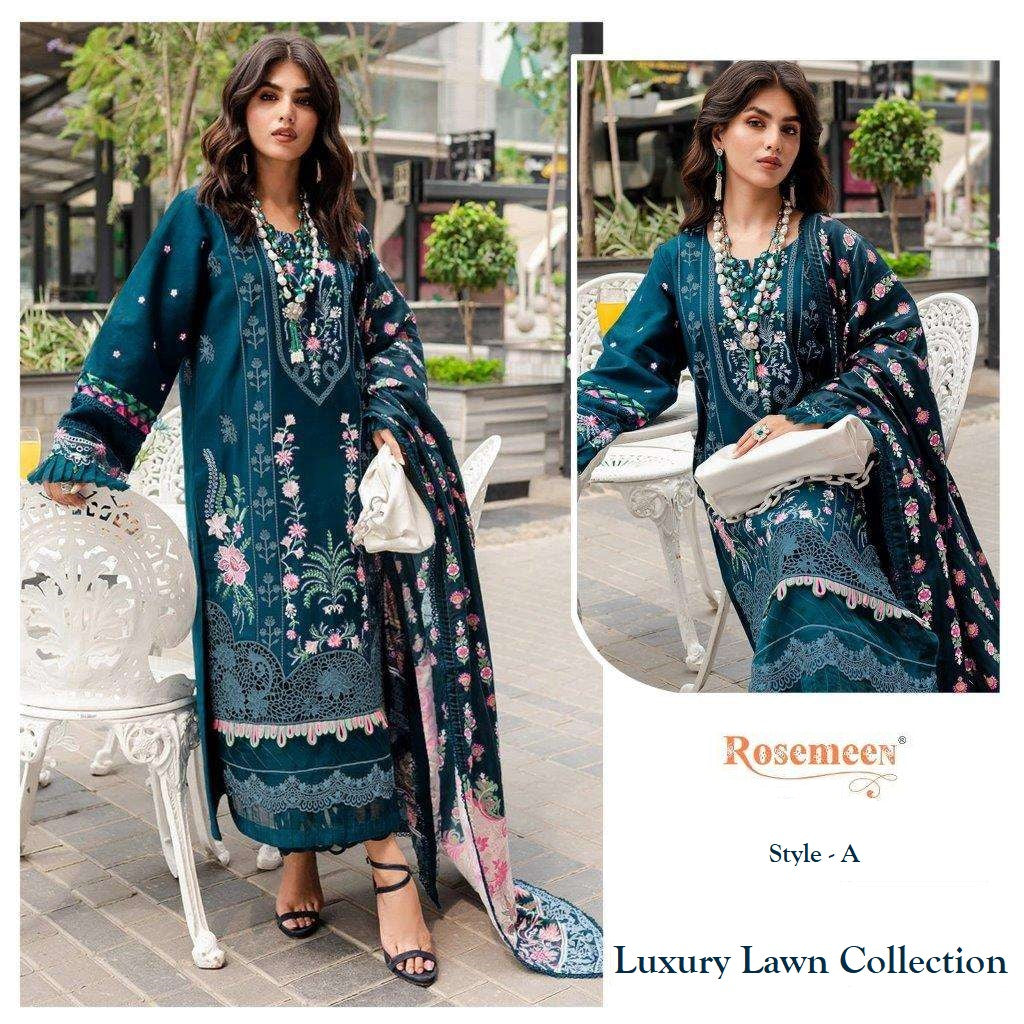 Rosemeen Pakistani Designer Hit Luxury Embroidered Cotton Suit