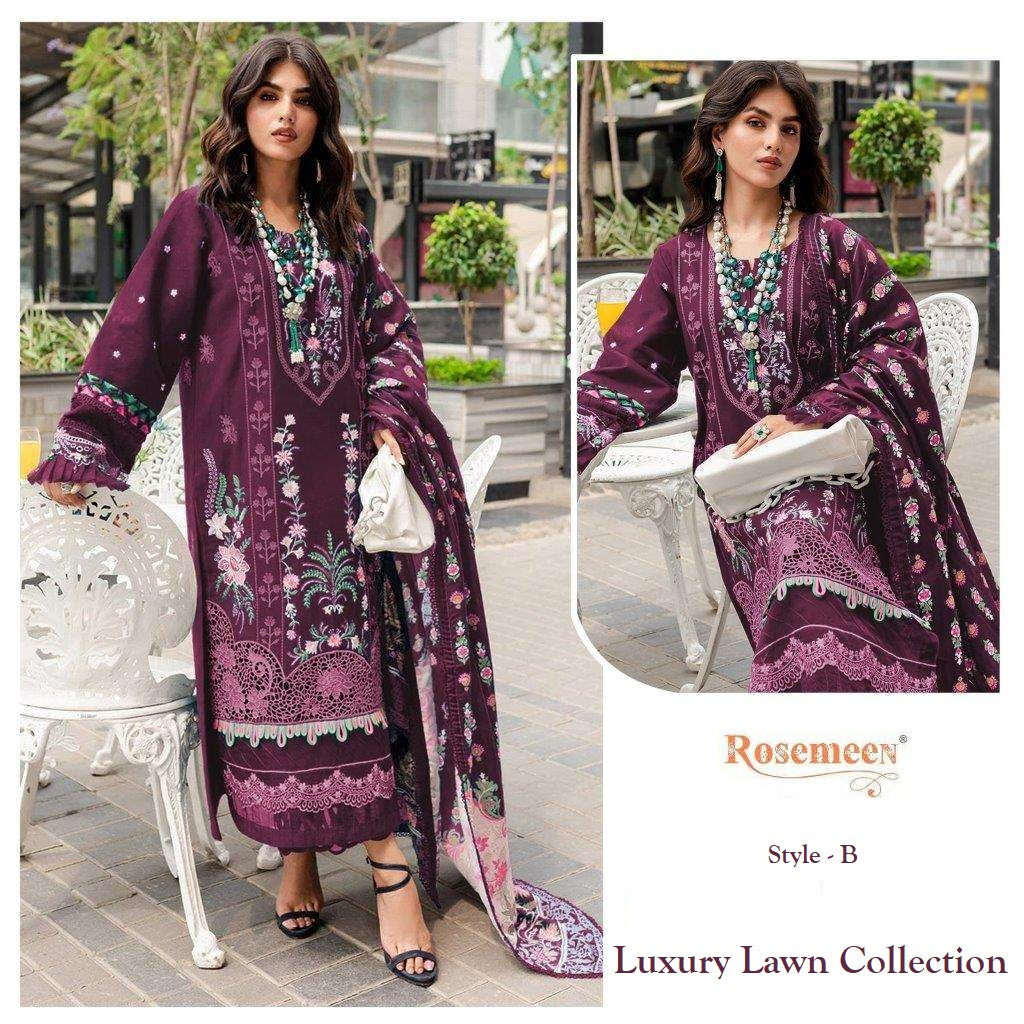 Rosemeen Pakistani Designer Hit Luxury Embroidered Cotton Suit