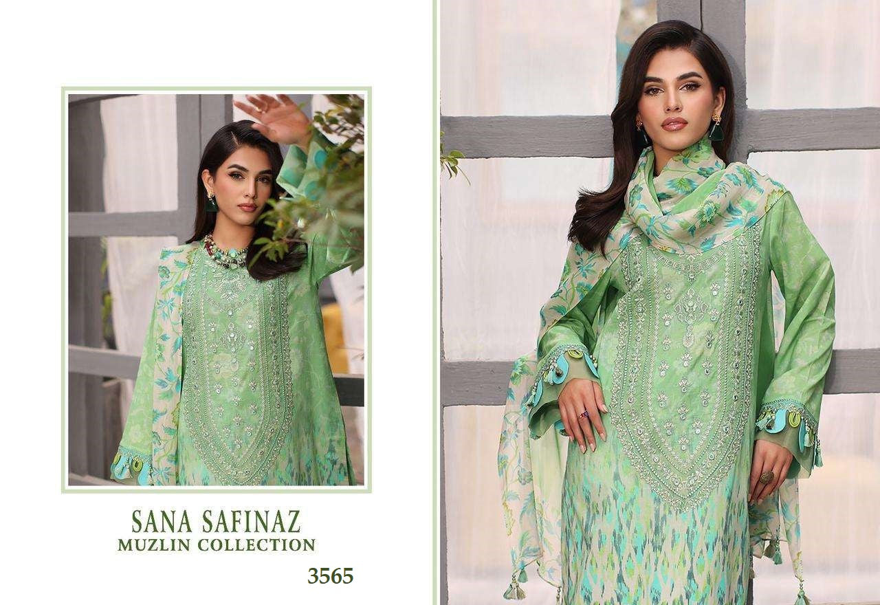 Sana Safinaz Pakistani Designer Embroidered Lawn Suit