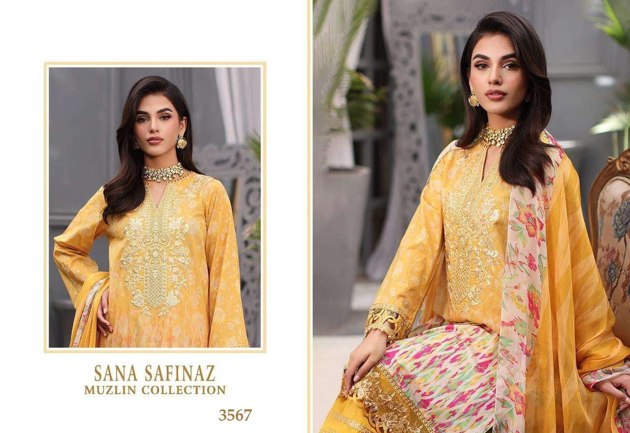 Sana Safinaz Pakistani Designer Embroidered Lawn Suit