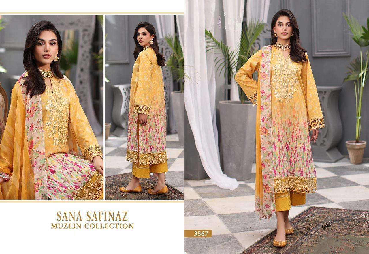 Sana Safinaz Pakistani Designer Embroidered Lawn Suit