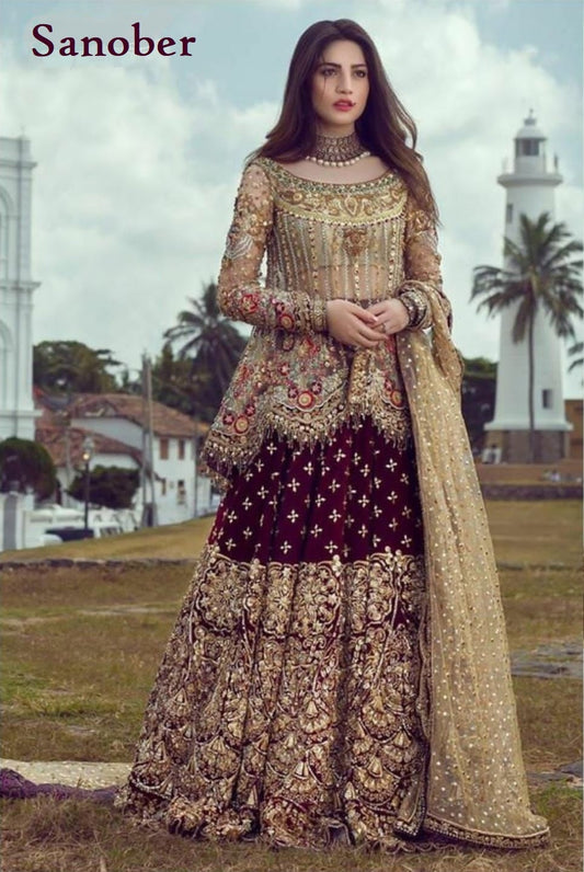 Sanober Pakistani Designer Luxury Wedding & Party Wear Dress