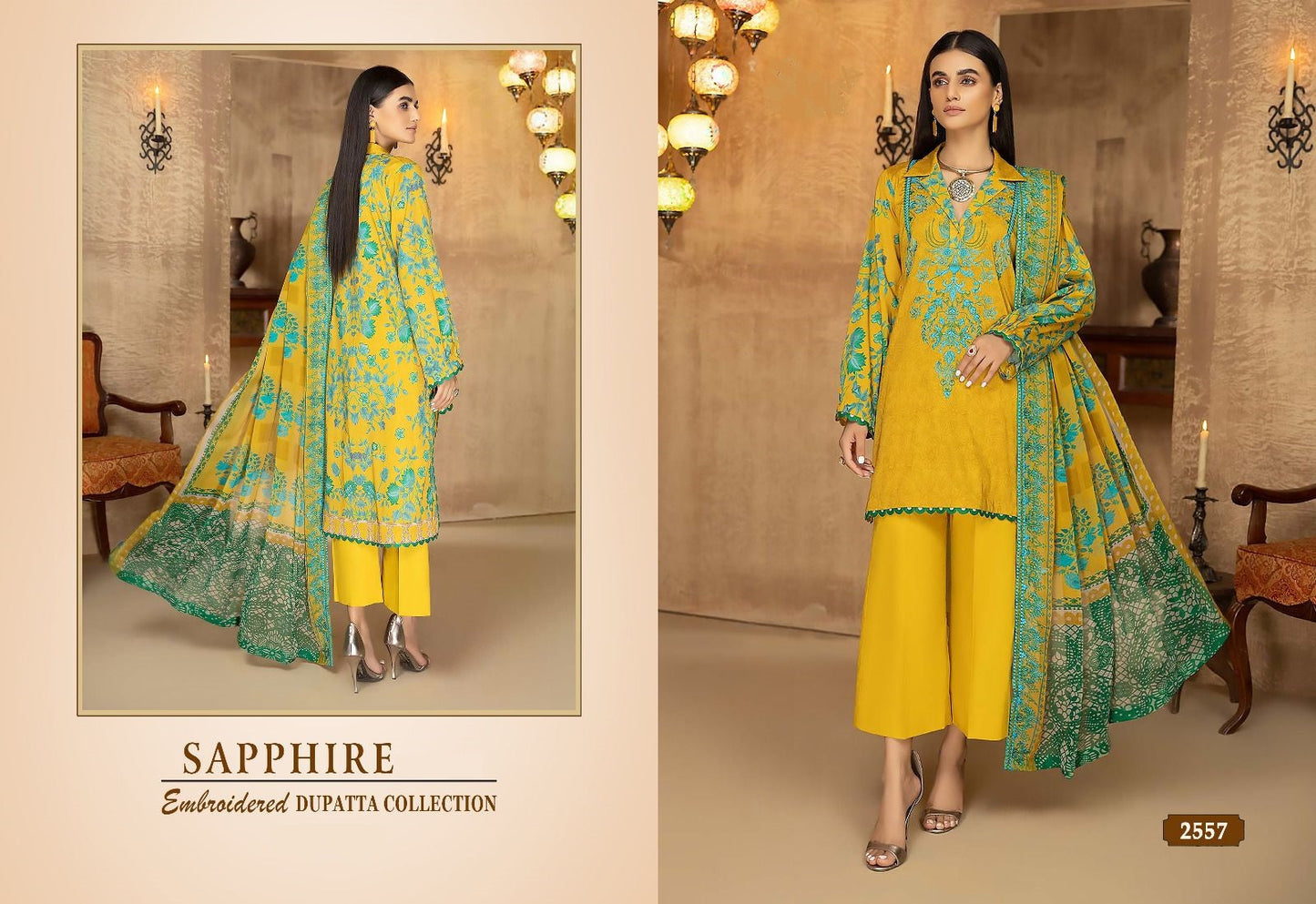 Sapphire Exclusive Pakistani Designer Embroidered Lawn Suit