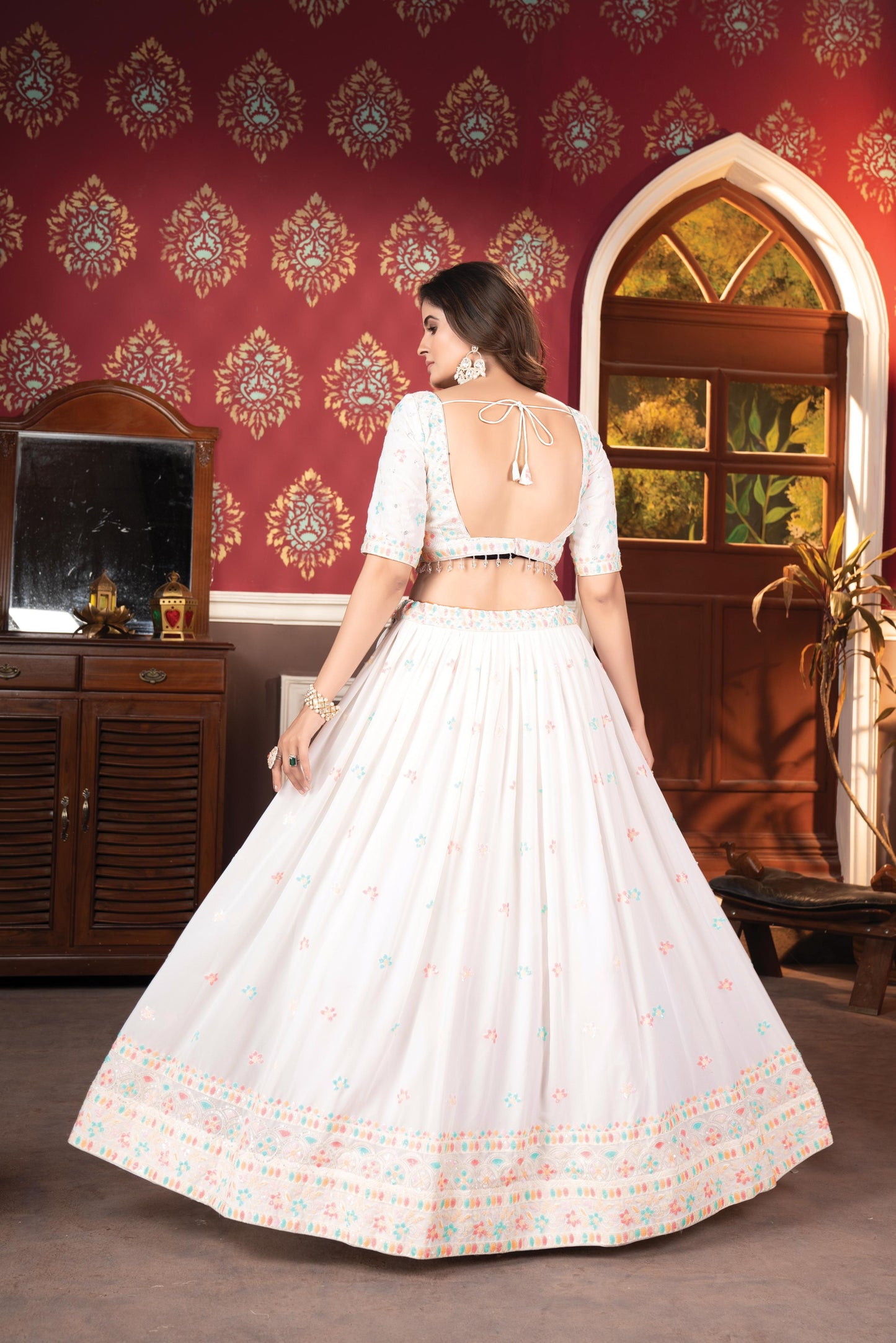 Liksha's 6 Sequins Heavy Embroidered Lehenga Choli