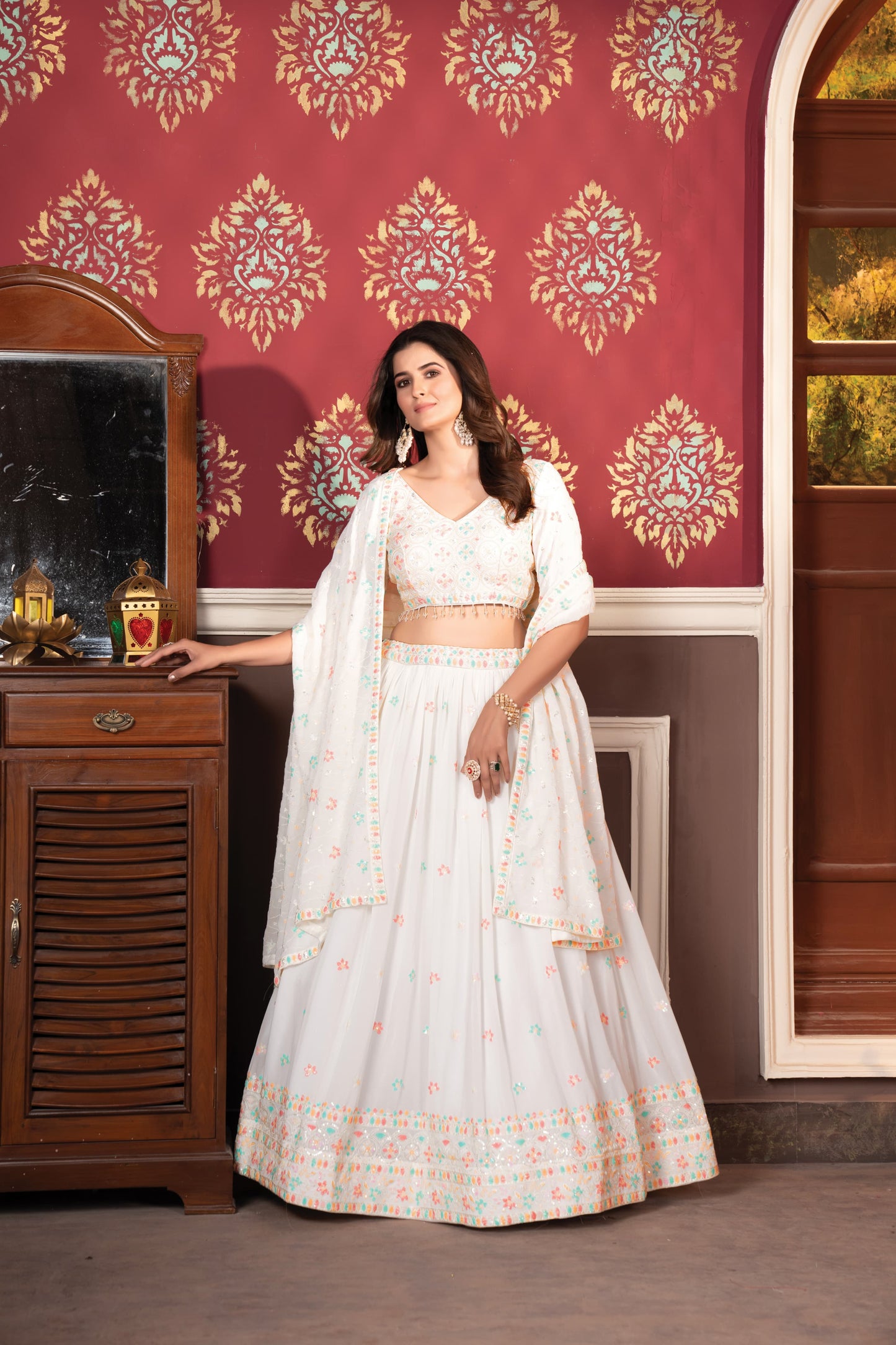 Liksha's 6 Sequins Heavy Embroidered Lehenga Choli