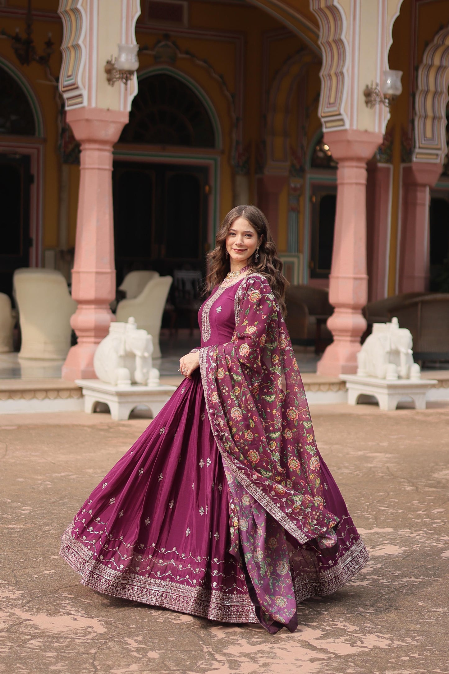 Akruti's Premium Gown With Dupatta