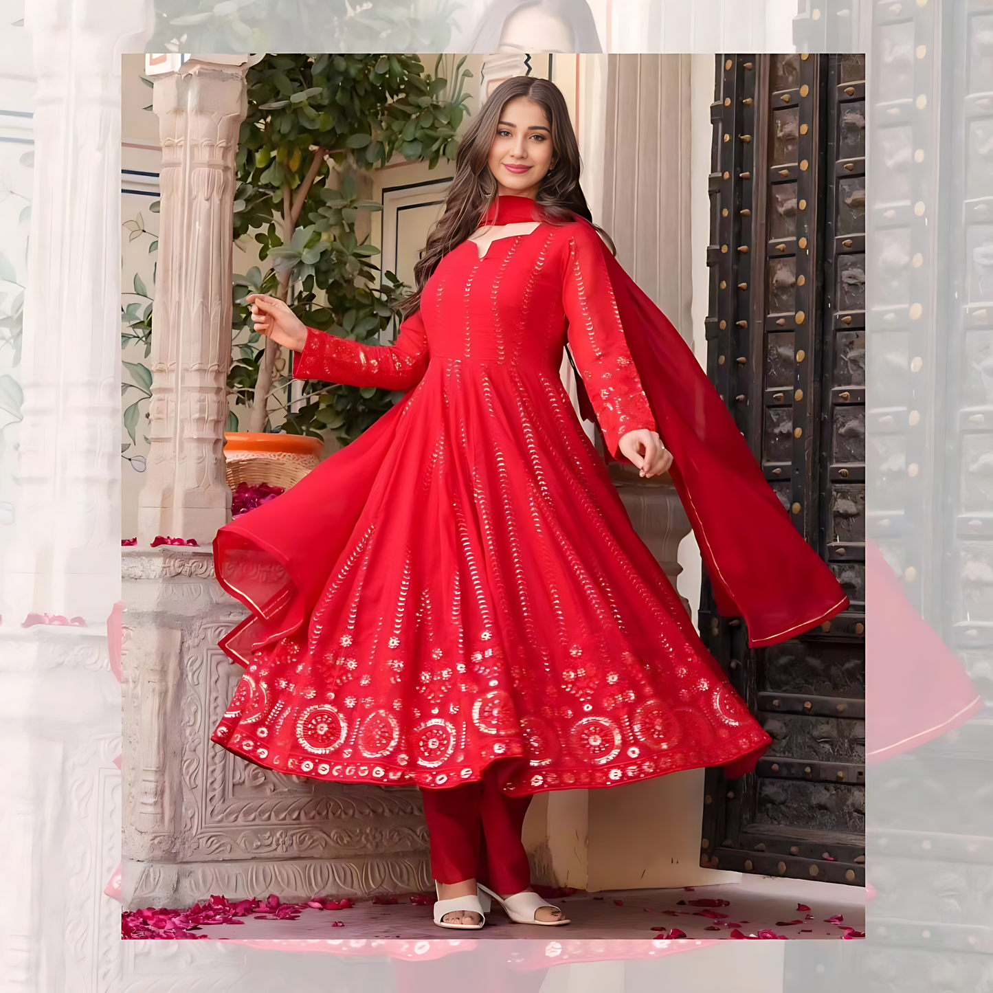 Parvati Premium Quality Mehrooni Red Suit Set