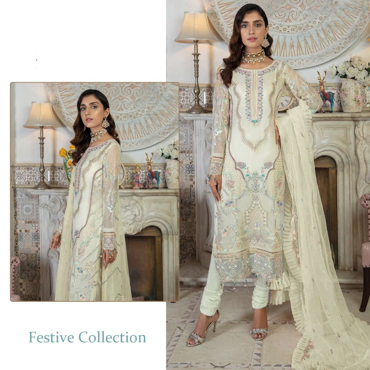 Pakistani Designer Luxury Classic Party Wear Suit