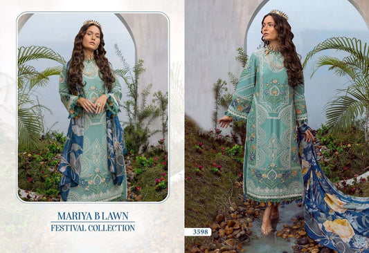 Mariya B  Pakistani Designer Luxury Embroidered Lawn Suit