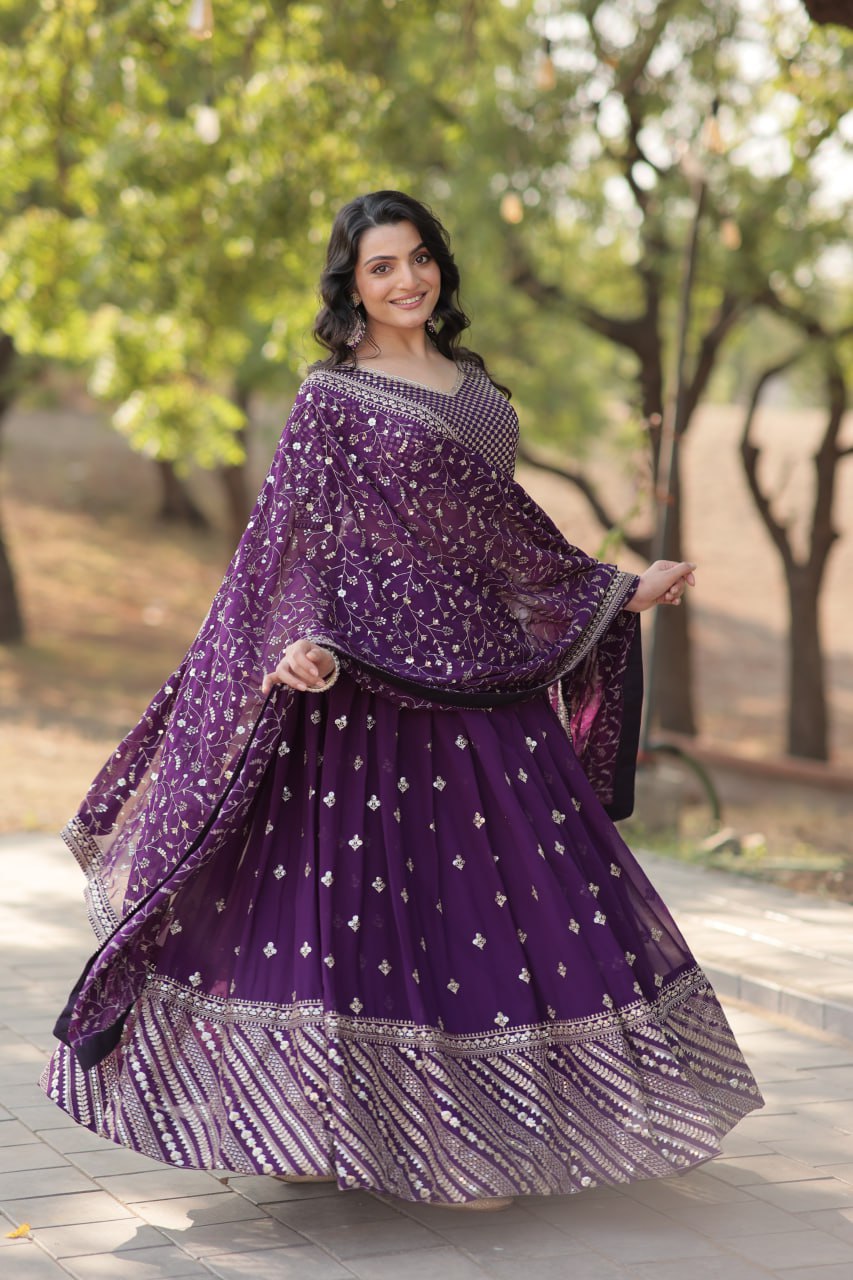 Karnavi's Heavy Embroidered Lehenga Choli