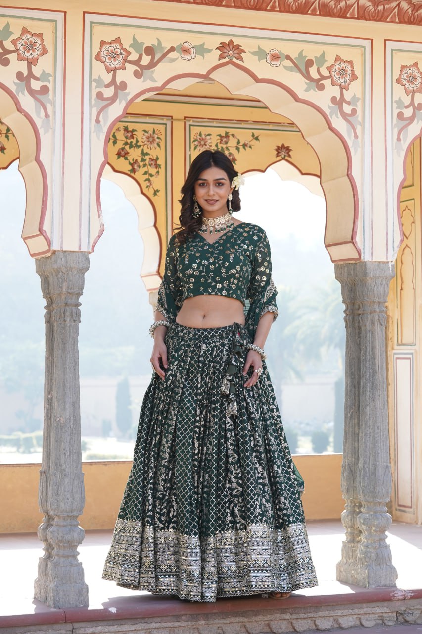 [RIYA'S NEW DESIGNER PURE VISCOS LEHENGA CHOLI  LW-7093