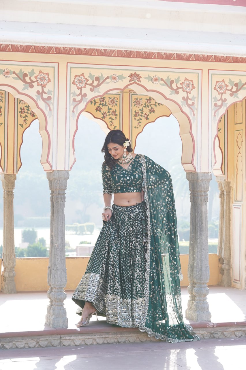 [RIYA'S NEW DESIGNER PURE VISCOS LEHENGA CHOLI  LW-7093