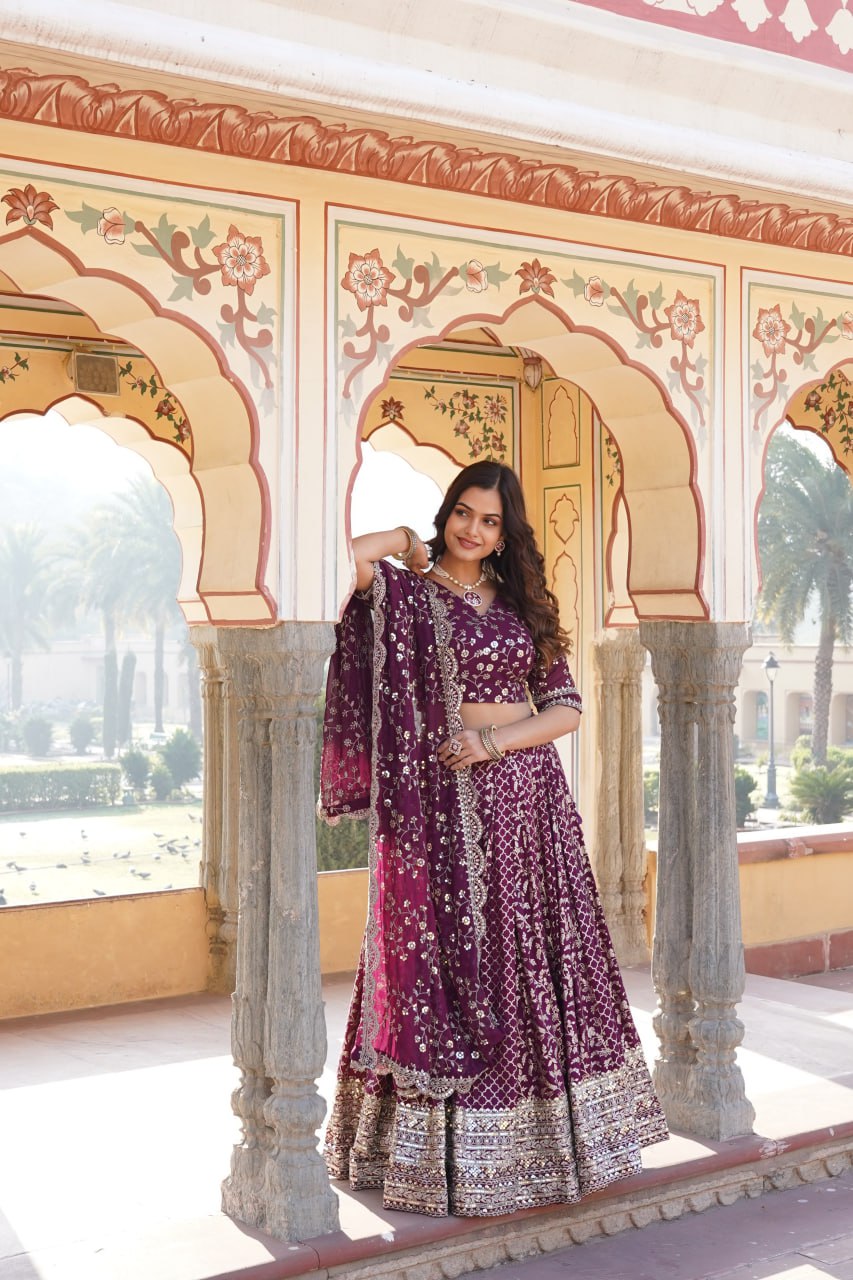 [RIYA'S NEW DESIGNER PURE VISCOS LEHENGA CHOLI  LW-7093