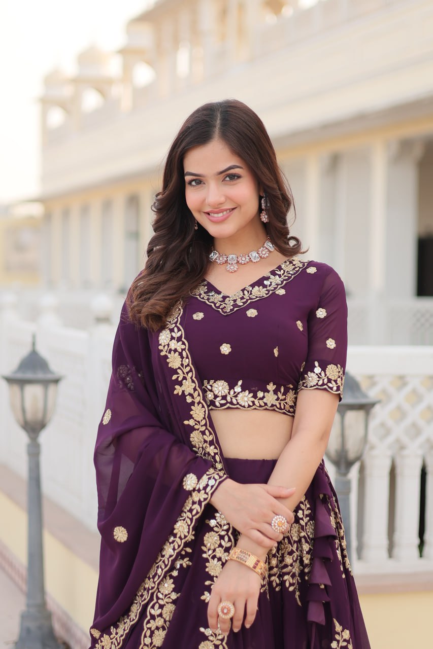 Jhanvi's Premium Quality Lehenga Choli With Fully Flaired