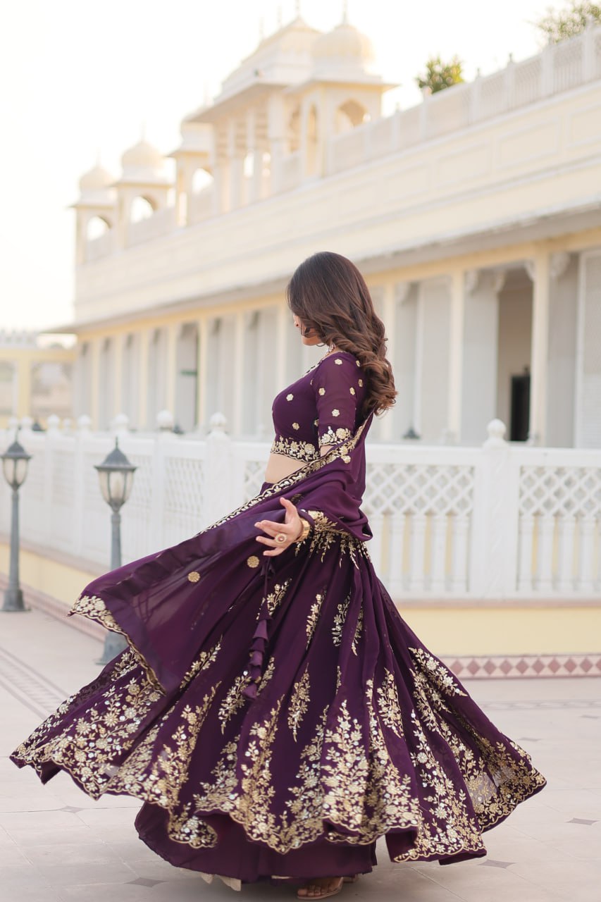 Jhanvi's Premium Quality Lehenga Choli With Fully Flaired