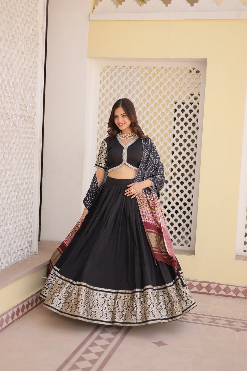 Fennie's Viscose Jequard Lehenga Choli